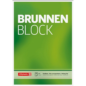 Блокнот Brunnen, склеенный, нелинованный, 70 гр/м2, А4, 50 листов Нелинованный - 15